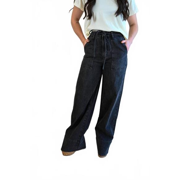 FRNCH Pants - NEW FRNCH coral street denim trouser in black wash